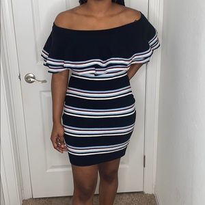 STRIPPED BODYCON DRESS - GIANNI BINI